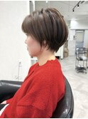 脱白髪染め/ココアブラウン/ベージュ/小顔ショートボブ[本八幡]