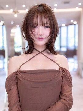 エースハバナ 渋谷(1 HAVANA) 似合わせカット×ダークアッシュ×顔周りレイヤーボブ/髪質改善