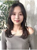 くびれレイヤーカット/ミディアムヘア/シャギー/30代/40代/50代