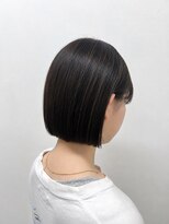 フィルム(FiLMs) 切りっぱなしボブ/ダークブラウン/髪質改善カラー