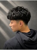 アイロンパーマアップバング
