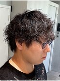 波巻きパーマ 刈り上げ マッシュ ビジネス ツイストスパイラル
