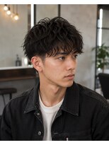 MEN's Baguz MEN'Sカット/ MEN'Sパーマ/ MEN'Sカラー 韓国風束感ウェーブメンズパーマショート