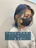 ラフ(La.a.g.f) フェイスフレーミング　ネイビー