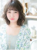 ★グレーベージュランダムパーマエアリーミディ10代20代30代★7