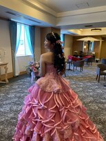 パリスパート2 ドレス 巻きおろし ヘアスタイル