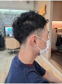 クルクルパーマ ベリーショート メンズ