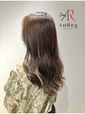 【アンレッグ】カーキアッシュ×ヌーディロング