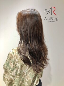 アンレッグ(AnReg) 【アンレッグ】カーキアッシュ×ヌーディロング
