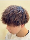 メンズツイストパーマスパイラルパーマフェード[船橋]
