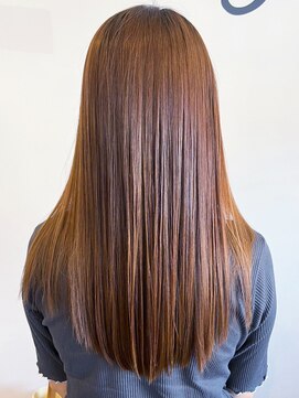 レポヘアー(Repos hair) 20代30代40代ナチュラルブラウン髪質改善カラー艶感ストレート