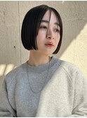 シースルーバング　ミニボブ　艶感　20代30代【天神/今泉】