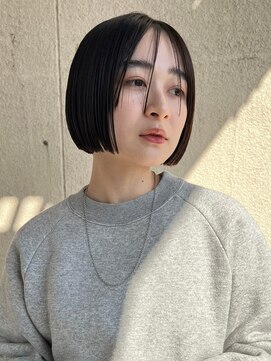 シーン(SCENE) シースルーバング　ミニボブ　艶感　20代30代【天神/今泉】