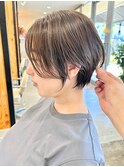Santa'Fe式脱白髪染め白髪ぼかし/似合わせショート