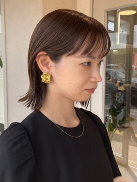 ポジ(poji) ミディアム　ミディアムレイヤー　セミディ　地毛風カラー