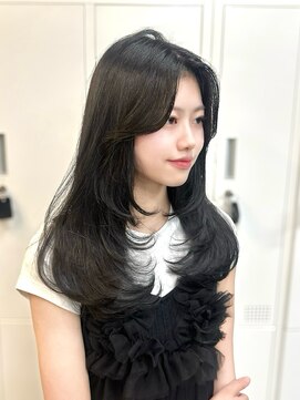 アリュウル 表参道(ALLURE) グレーブラック×ザクザクレイヤーカット○【KAKO】