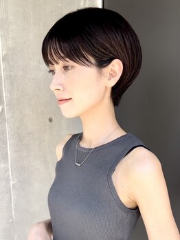 リアン アオヤマ(Liun Aoyama)の写真/乾かすだけでまとまるショート◇クセや毛量に合わせ、スタイリングしやすくカット致します*【青山/表参道】