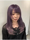 レイヤーカット×パープルアッシュ