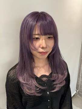 エルエスヘアー(LS HAIR) レイヤーカット×パープルアッシュ