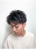 残ったツイストを活かす★ツーブロックショート