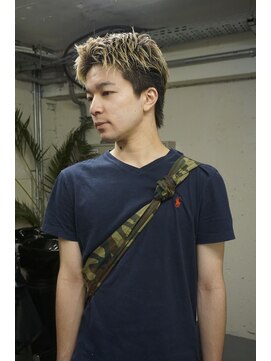 ノラ シブヤ(NORA) メンズショートスパイキーショートハイトーンミルクティーベージ