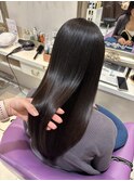 髪質改善 レイヤーカット ブリーチなし 透明感カラー 京都美容室
