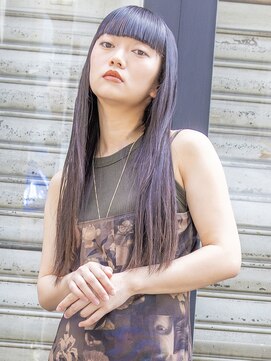 くらげ美容院 武蔵小杉 ぱっつん前髪×うるツヤモードストレート