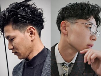 クワトロレオーネ 大阪梅田茶屋町(QUATTRO LEONE)の写真/【阪急/梅田駅徒歩3分】"爽やか"より"渋め"が好きな男のためのサロン。ON/OFFを楽しむ為のstyleをご提案。