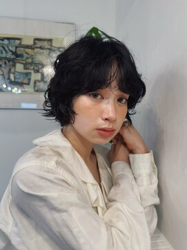 ヒュージ 三軒茶屋(huge) ショートボブ/ミニボブ/ニュアンスパーマ/顔周りカット/20代30代