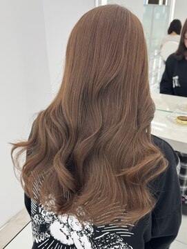 黒髪からコツコツ育て中♪ブリーチなしミルクティーベージュ