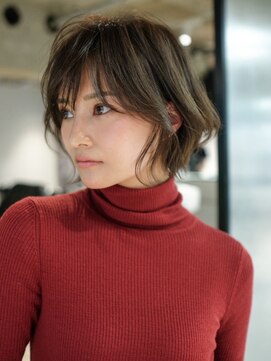 シオン(shion) ボブミディアム前髪カットおくれ毛_F31378