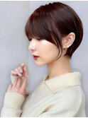 Say.レイヤーショート大人ショートローズブラウンモーヴピンク