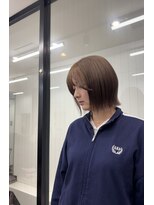 ヘアースマイルクー(HAIR SMILE COEUR)&nbsp;【COEUR/YUI】ミルクティーベージュ 切りっぱなしボブ ♪