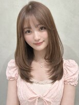 ナナローネス 渋谷(nana loness)&nbsp;小顔見え◎韓国風顔まわりレイヤー×まろやかベージュ