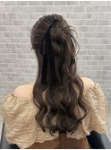 京都駅/ヘアセット/カチモリハーフアップ
