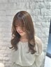 【髪質改善】美髪ストレート&カール+カット+プレケア　￥39800～