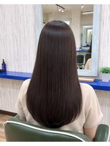 ルートヘア 辻堂店 30代髪質改善ストレートロング暗髪ダークグレージュ艶髪美髪☆
