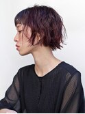 ミニボブ×ウェーブパーマ