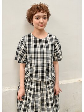 ユノ(juno) 【juno】マッシュショートパーマ☆ハイトーンベージュカラー