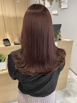 アヴァンス 京橋店(AVANCE) ブリーチなしピンクブラウン×フェイスレイヤー