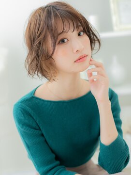 モッズヘア 越谷(mod's hair) ツートンカラー韓国風ゆるふわボブウルフTb7越谷20代30代40代
