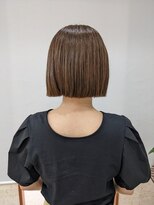 エイムヘアメイク 舟入店 ミニボブ+ブルーパールカラー