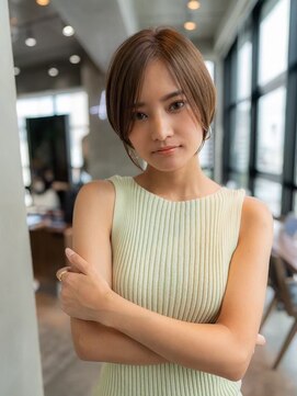 イオ 本厚木(io) ショートヘア似合わせカットグレージュカラーイメチェン小顔