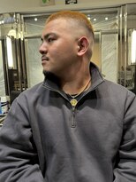 メリケンバーバーショップ フクオカ(MERICAN BARBERSHOP FUK)&nbsp;ハイライトマッシュパーマウルフアッシュブラック