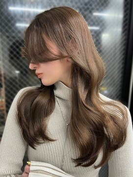 スターズ 川越店(STARS) くびれヘア 顔周りカット ミルクティーベージュ ツヤ髪 美髪