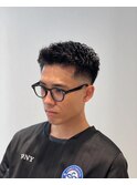 スパイキー　フェザー　アップ　ショート フェード メンズカット