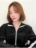 前髪　こなれミディ　イメチェン　ウェーブパーマ　韓国マッシュ