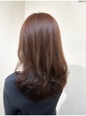 レイヤーカット  ×  コテ巻きワンカール