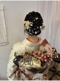 編み込みヘアセット