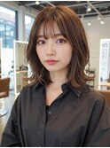 美髪/ワイドバング/レイヤーカット/くすみベージュ/新小岩駅